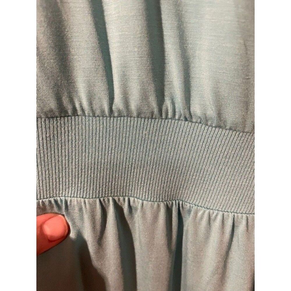 Athleta Santorini Cinch Midi Dress sz MED Gulf Green Turquoise Stretch Soft NWOT - Picture 4 of 7